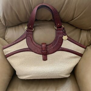 Brahmin Brown Basket Tote